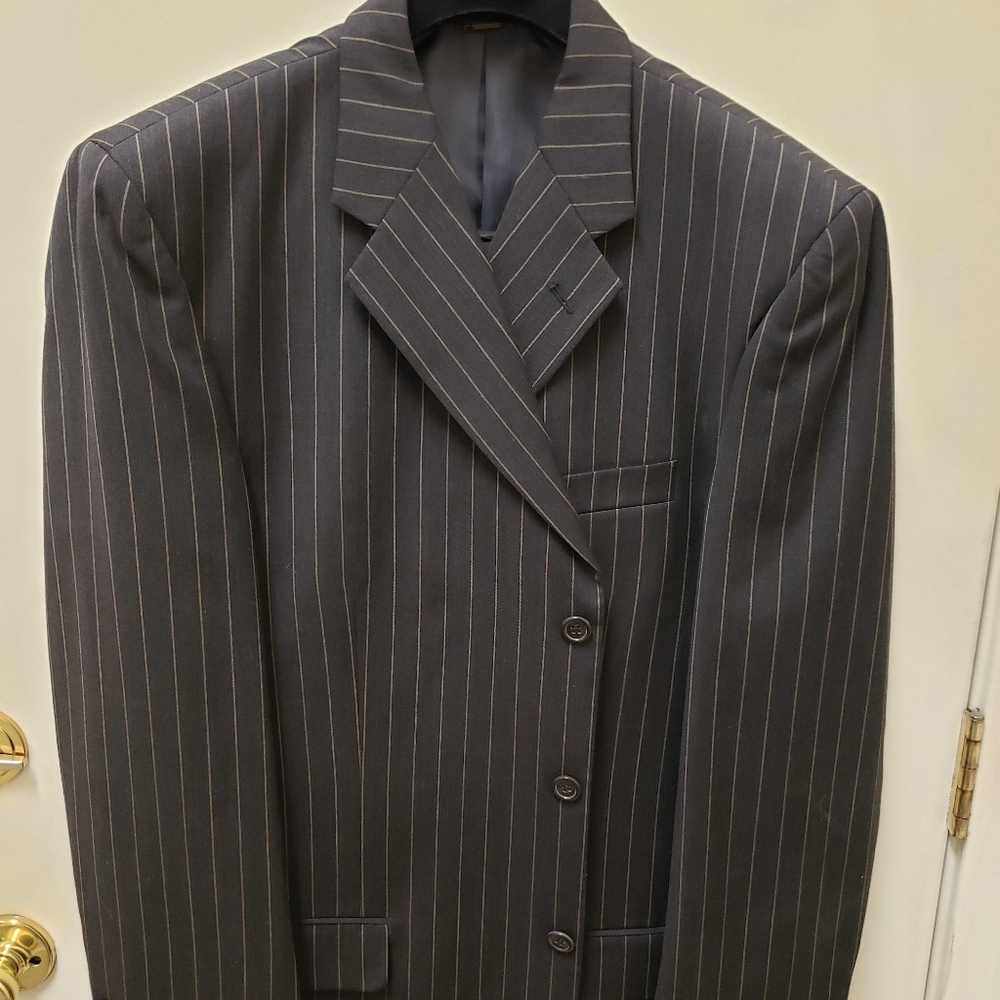 Nick Hilton Italian Pinstripe Suit